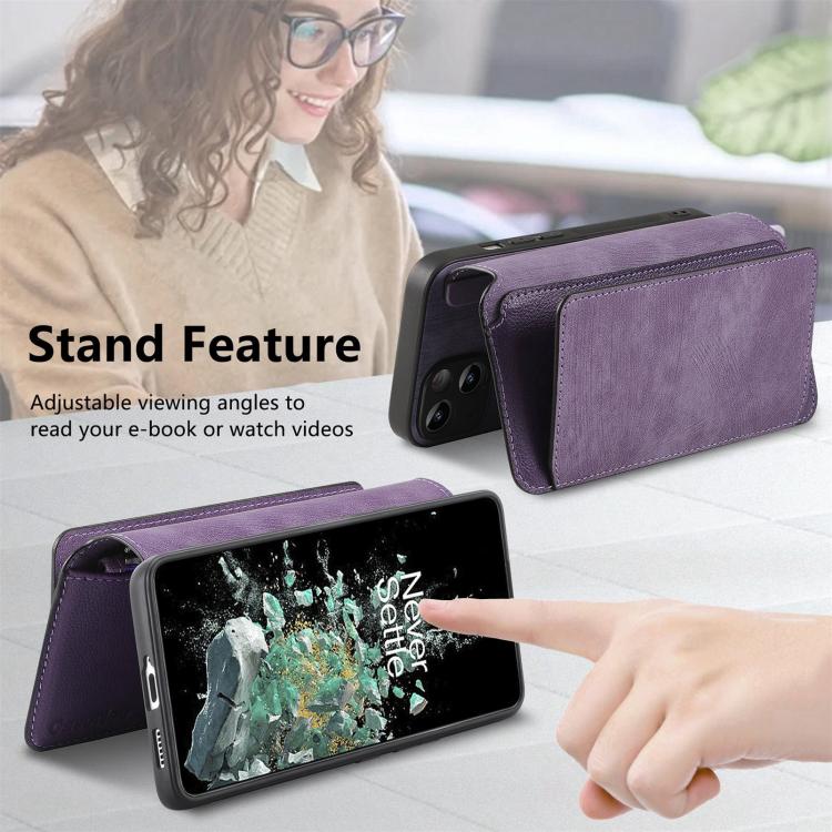 For OnePlus 12 CaseNeo MagSafe RFID Anti-theft Zipper Wallet Retro Leather Phone Case
