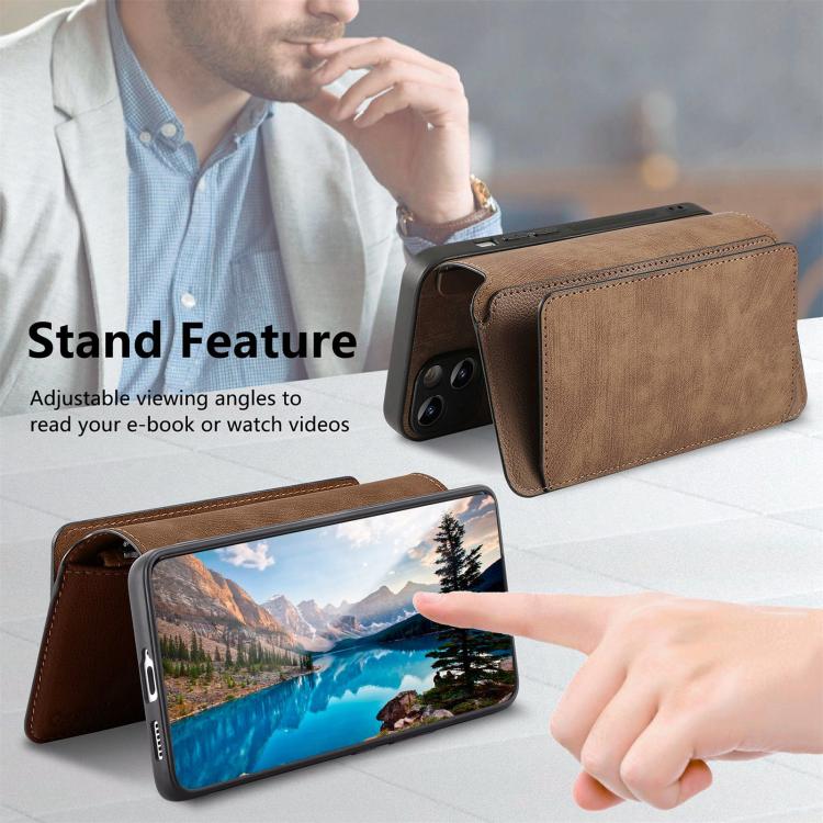 For OnePlus 15 CaseNeo MagSafe RFID Anti-theft Zipper Wallet Retro Leather Phone Case