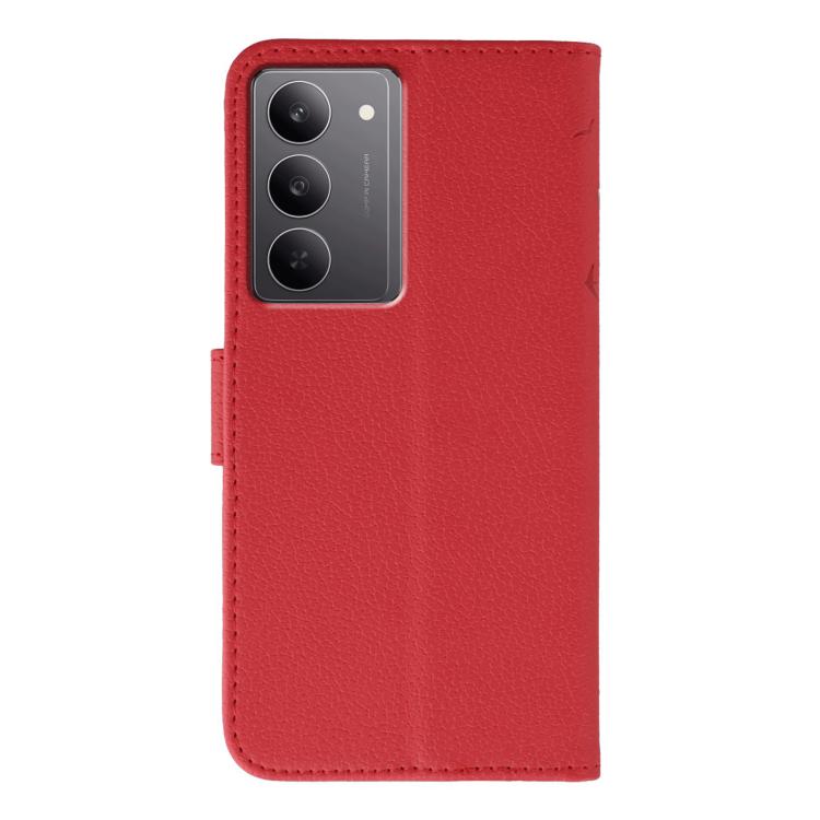 For Realme 14x Feather Pattern Litchi Texture Leather Phone Case