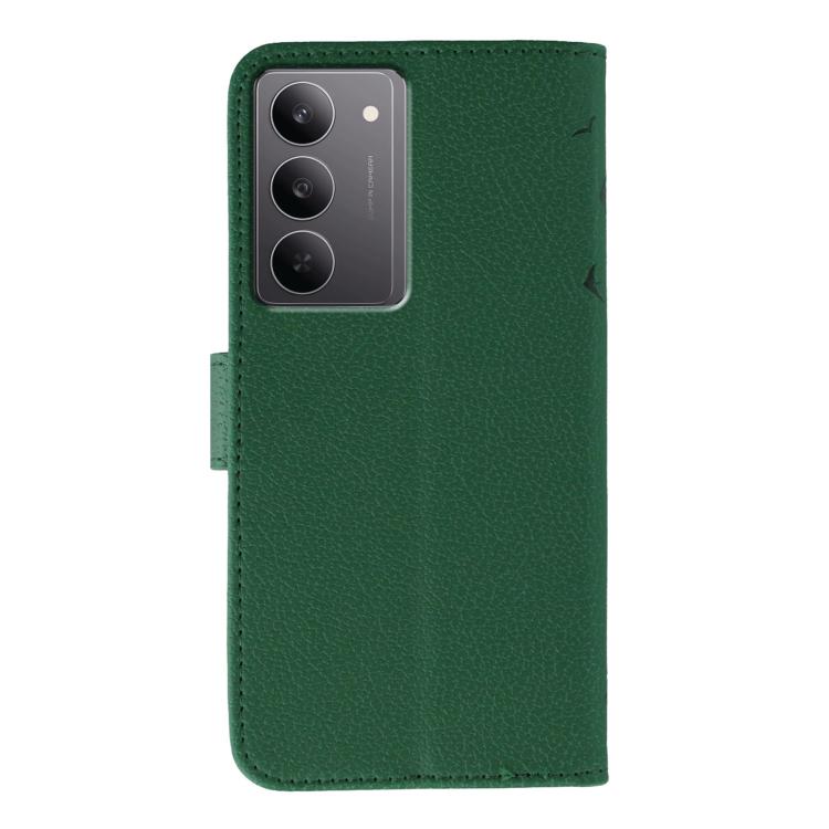 For Realme 14x Feather Pattern Litchi Texture Leather Phone Case