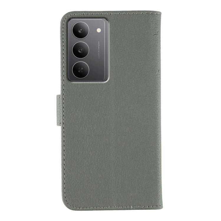 For Realme 14x Feather Pattern Litchi Texture Leather Phone Case