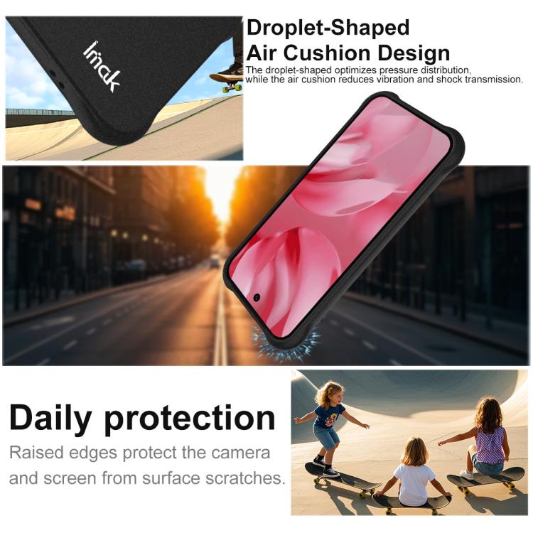 For Google Pixel 10 / Pixel 10 Pro imak Shockproof Airbag TPU Phone Case - Matte Black