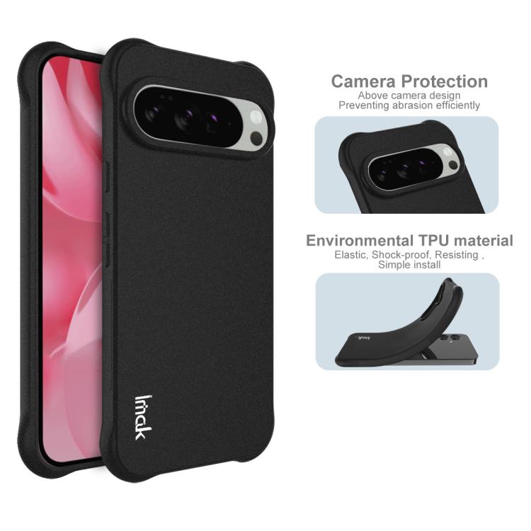 For Google Pixel 10 / Pixel 10 Pro imak Shockproof Airbag TPU Phone Case - Matte Black