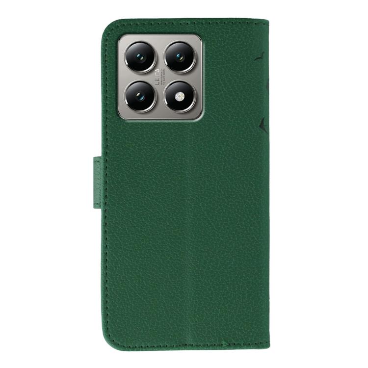 For Xiaomi 14T Pro Feather Pattern Litchi Texture Leather Phone Case