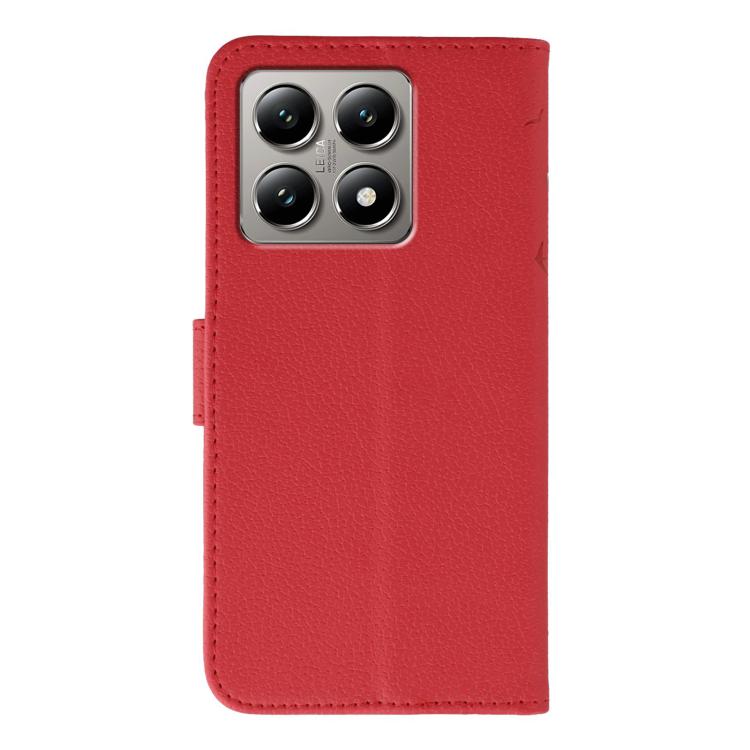 For Xiaomi 14T Feather Pattern Litchi Texture Leather Phone Case