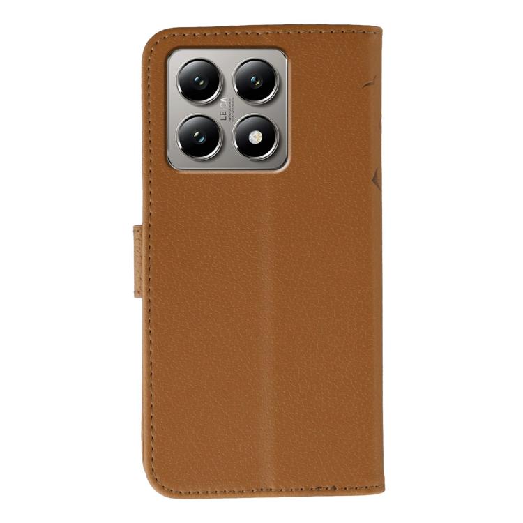 For Xiaomi 14T Feather Pattern Litchi Texture Leather Phone Case