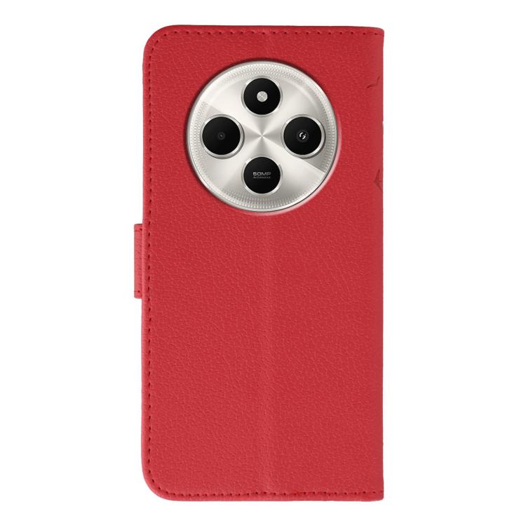For Xiaomi Poco C75 4G Feather Pattern Litchi Texture Leather Phone Case