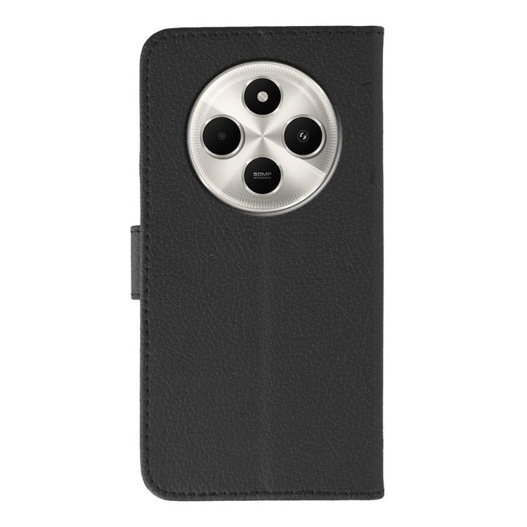 For Xiaomi Poco C75 4G Feather Pattern Litchi Texture Leather Phone Case