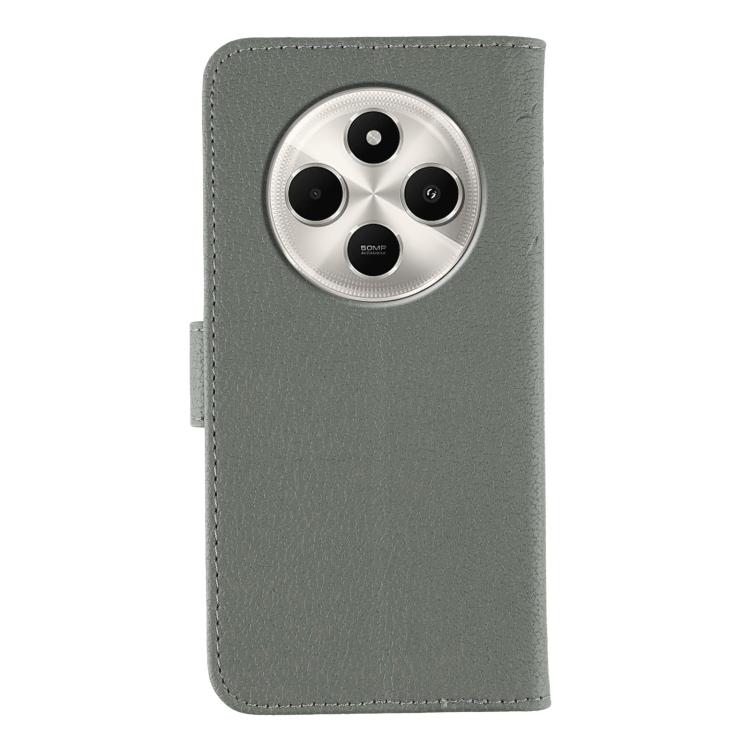 For Xiaomi Poco C75 4G Feather Pattern Litchi Texture Leather Phone Case