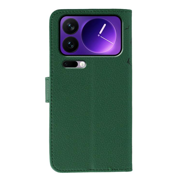 For Xiaomi 17 Pro Feather Pattern Litchi Texture Leather Phone Case