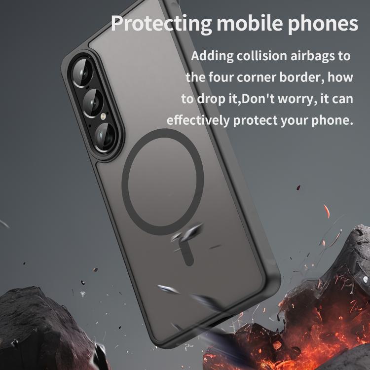 For Sony Xperia 1 VII Fan Dun Series TPU Hybrid PC Frosted Magsafe Phone Case
