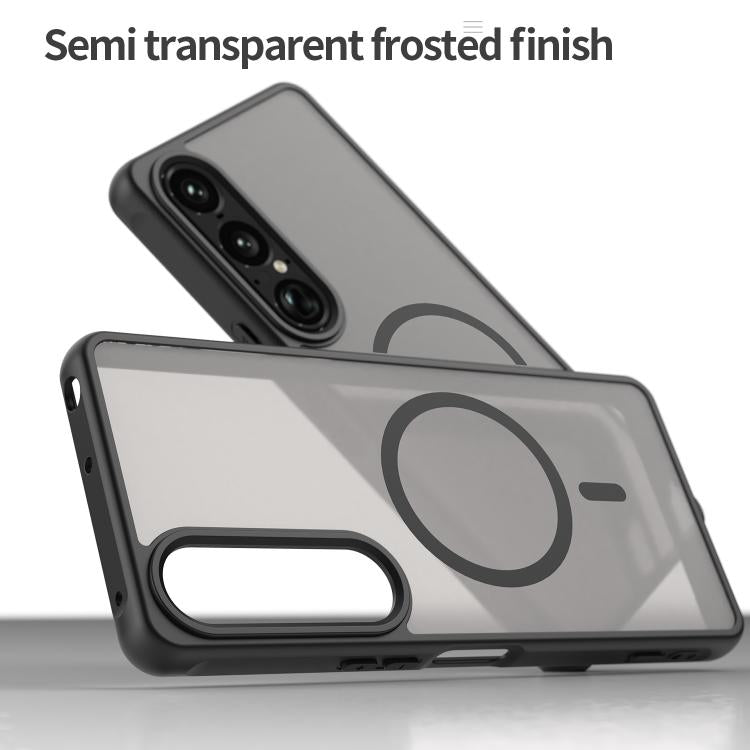 For Sony Xperia 1 VII Fan Dun Series TPU Hybrid PC Frosted Magsafe Phone Case
