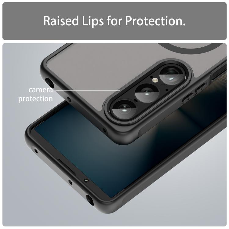 For Sony Xperia 1 VII Fan Dun Series TPU Hybrid PC Frosted Magsafe Phone Case