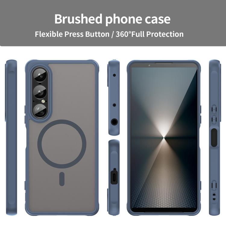For Sony Xperia 1 VII Fan Dun Series TPU Hybrid PC Frosted Magsafe Phone Case