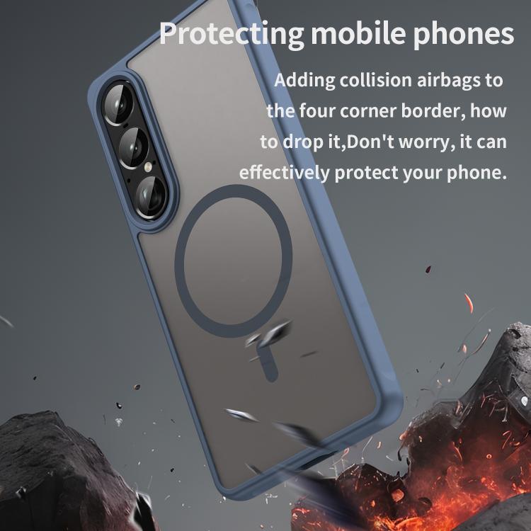For Sony Xperia 1 VII Fan Dun Series TPU Hybrid PC Frosted Magsafe Phone Case