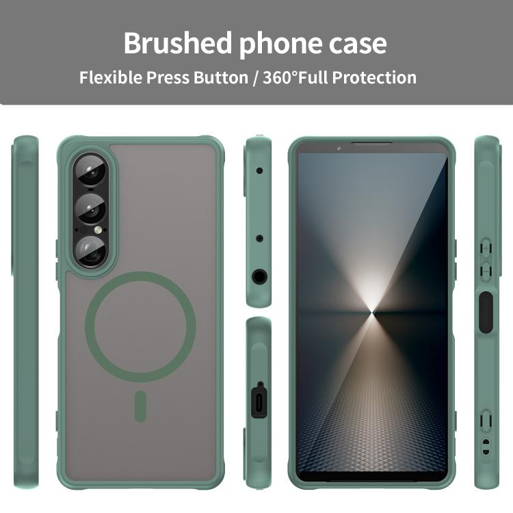 For Sony Xperia 1 VII Fan Dun Series TPU Hybrid PC Frosted Magsafe Phone Case