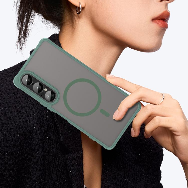 For Sony Xperia 1 VII Fan Dun Series TPU Hybrid PC Frosted Magsafe Phone Case