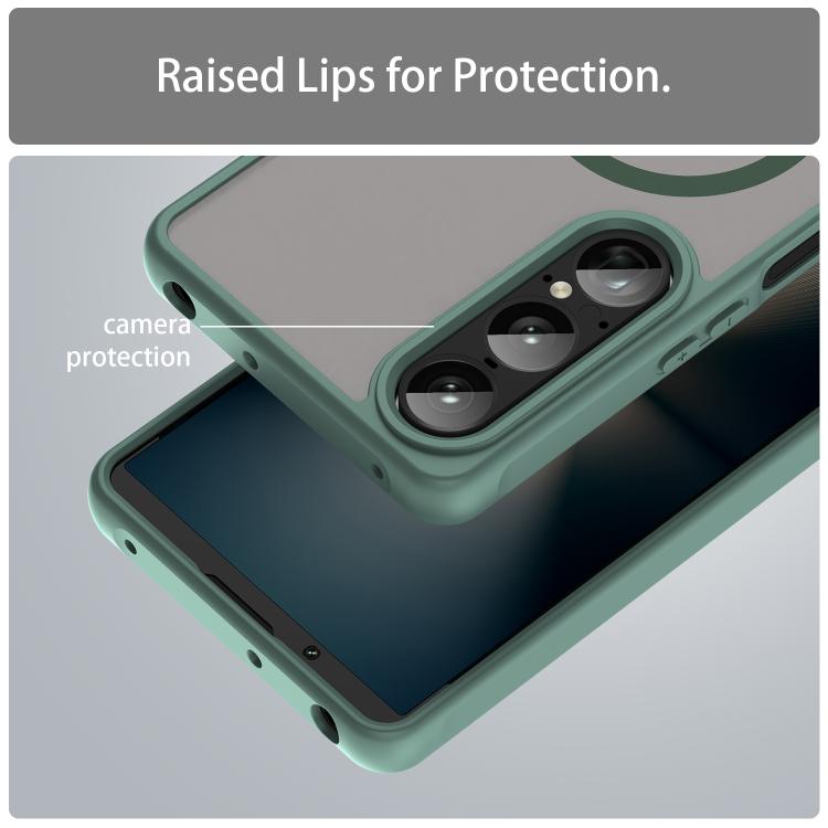 For Sony Xperia 1 VII Fan Dun Series TPU Hybrid PC Frosted Magsafe Phone Case