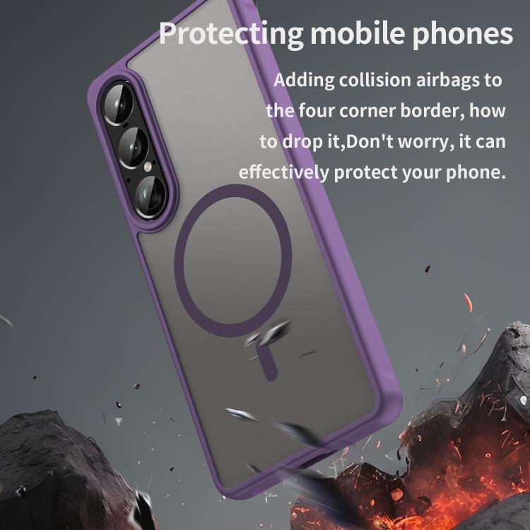 For Sony Xperia 1 VII Fan Dun Series TPU Hybrid PC Frosted Magsafe Phone Case