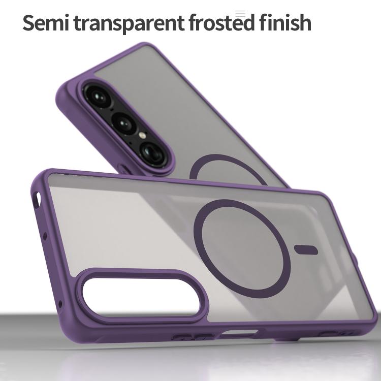 For Sony Xperia 1 VII Fan Dun Series TPU Hybrid PC Frosted Magsafe Phone Case