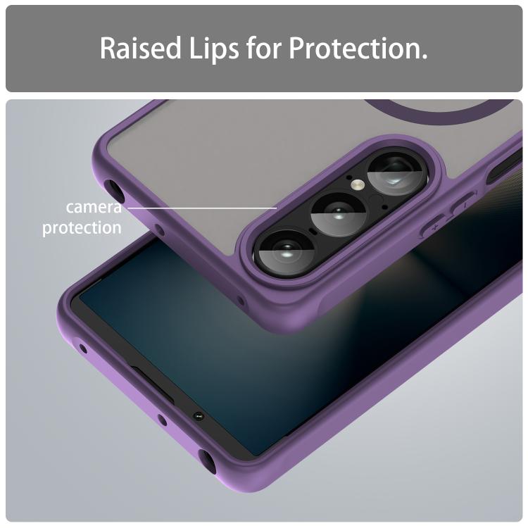 For Sony Xperia 1 VII Fan Dun Series TPU Hybrid PC Frosted Magsafe Phone Case