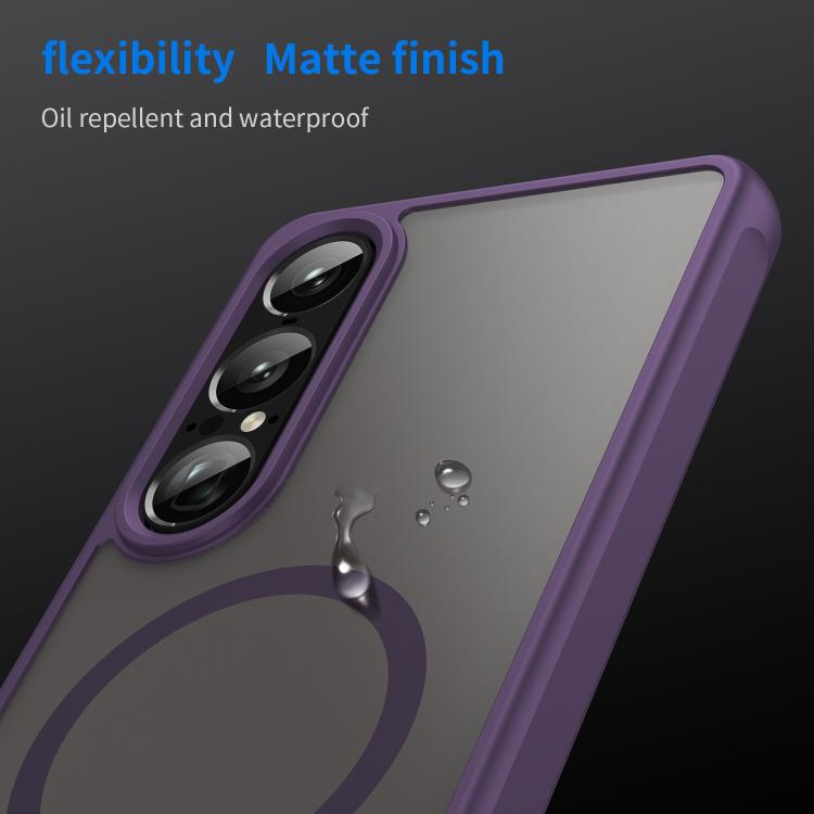 For Sony Xperia 1 VII Fan Dun Series TPU Hybrid PC Frosted Magsafe Phone Case
