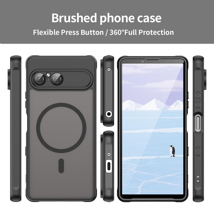For Sony Xperia 10 VII Fan Dun Series TPU Hybrid PC Frosted Magsafe Phone Case