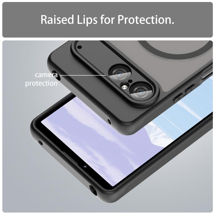 For Sony Xperia 10 VII Fan Dun Series TPU Hybrid PC Frosted Magsafe Phone Case