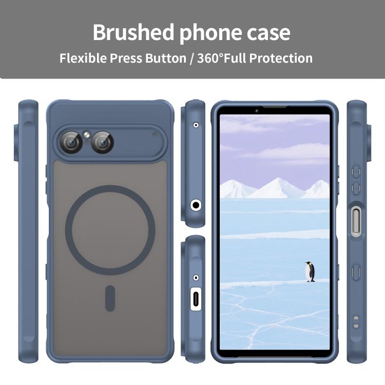 For Sony Xperia 10 VII Fan Dun Series TPU Hybrid PC Frosted Magsafe Phone Case