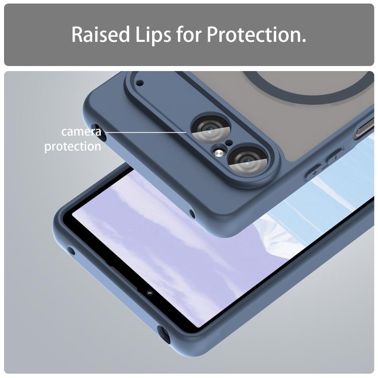 For Sony Xperia 10 VII Fan Dun Series TPU Hybrid PC Frosted Magsafe Phone Case