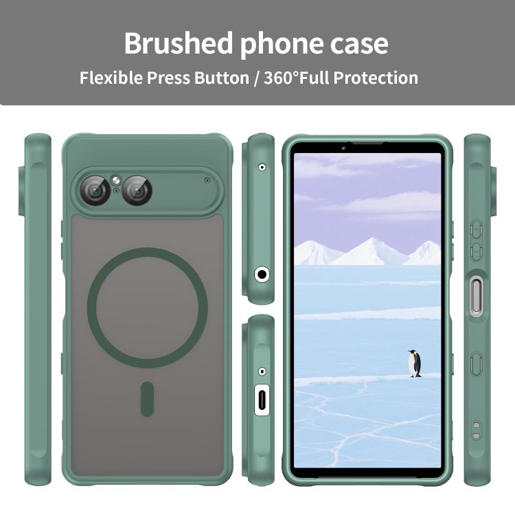 For Sony Xperia 10 VII Fan Dun Series TPU Hybrid PC Frosted Magsafe Phone Case