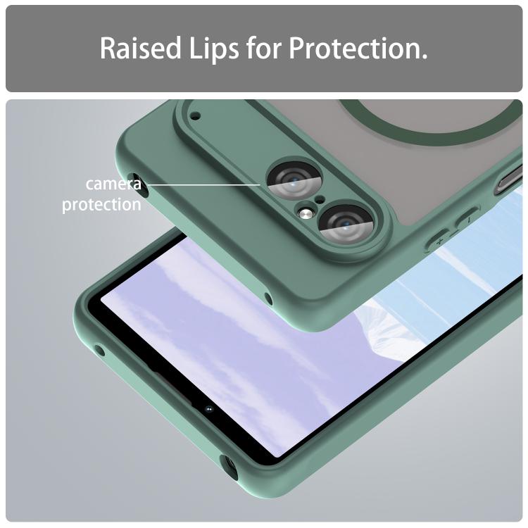 For Sony Xperia 10 VII Fan Dun Series TPU Hybrid PC Frosted Magsafe Phone Case