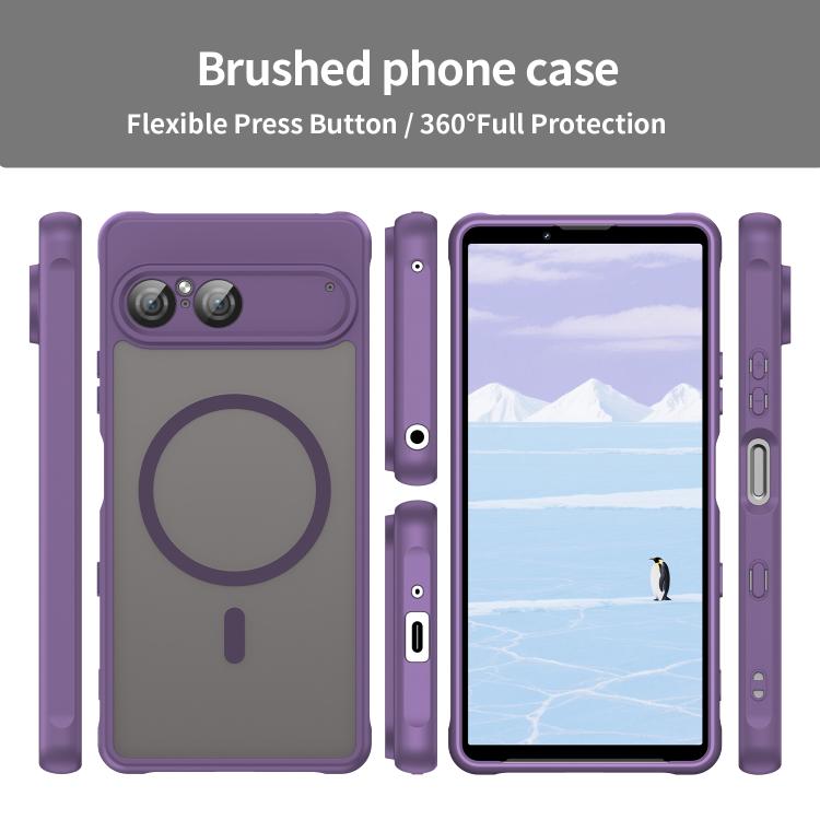 For Sony Xperia 10 VII Fan Dun Series TPU Hybrid PC Frosted Magsafe Phone Case