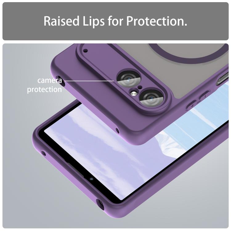 For Sony Xperia 10 VII Fan Dun Series TPU Hybrid PC Frosted Magsafe Phone Case