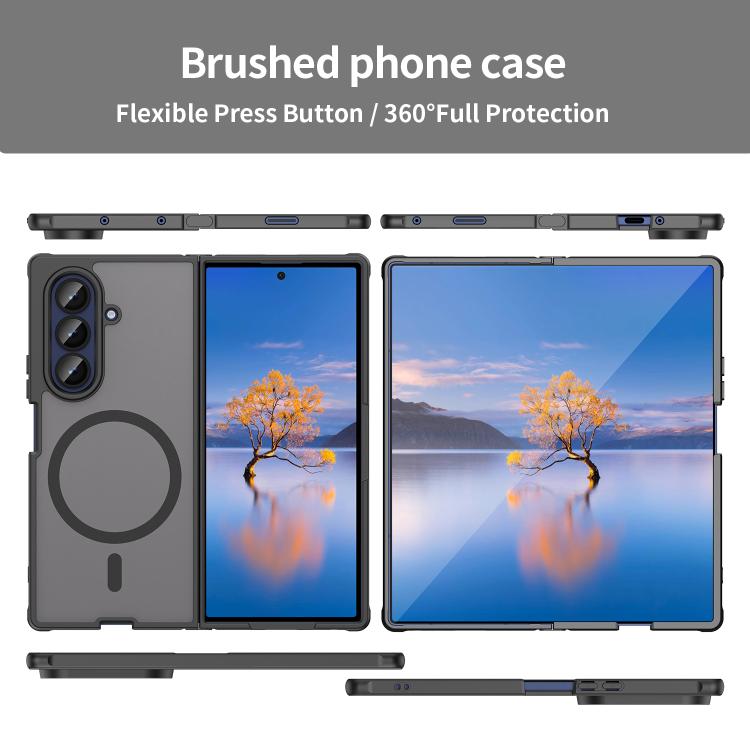 For Samsung Galaxy Z Fold7 5G Fan Dun Series TPU Hybrid PC Frosted Magsafe Phone Case