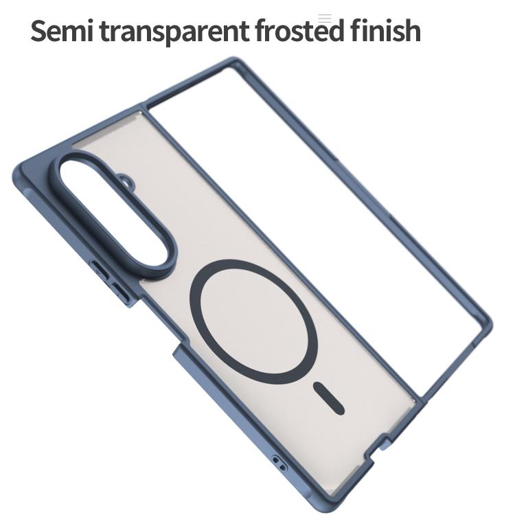 For Samsung Galaxy Z Fold7 5G Fan Dun Series TPU Hybrid PC Frosted Magsafe Phone Case