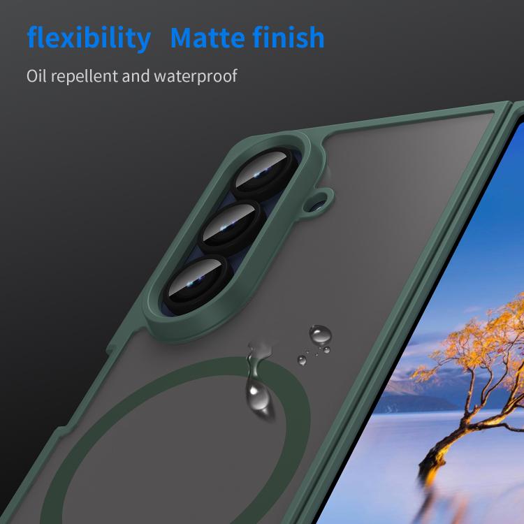 For Samsung Galaxy Z Fold7 5G Fan Dun Series TPU Hybrid PC Frosted Magsafe Phone Case