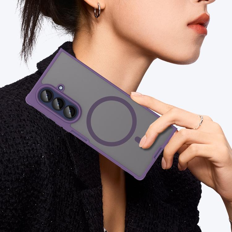 For Samsung Galaxy Z Fold7 5G Fan Dun Series TPU Hybrid PC Frosted Magsafe Phone Case