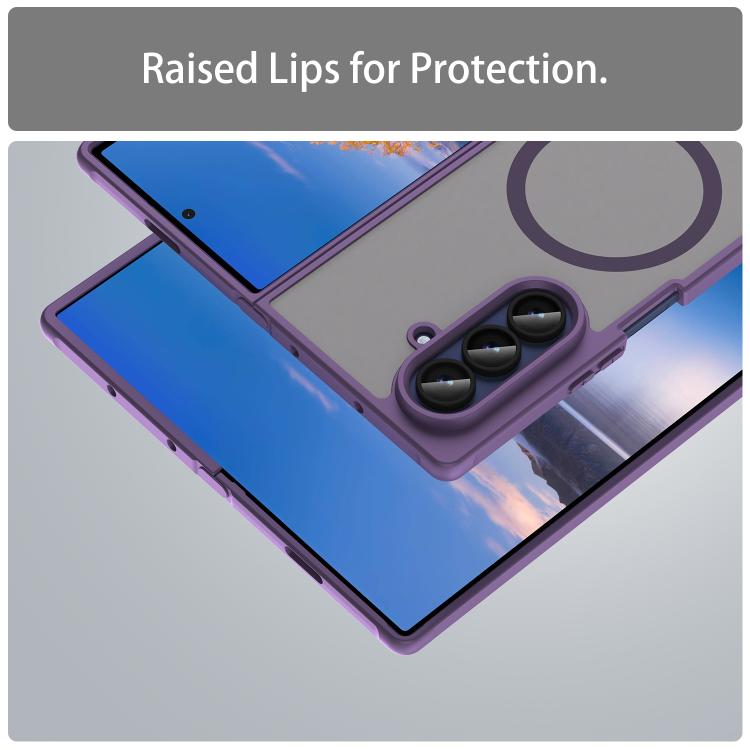 For Samsung Galaxy Z Fold7 5G Fan Dun Series TPU Hybrid PC Frosted Magsafe Phone Case