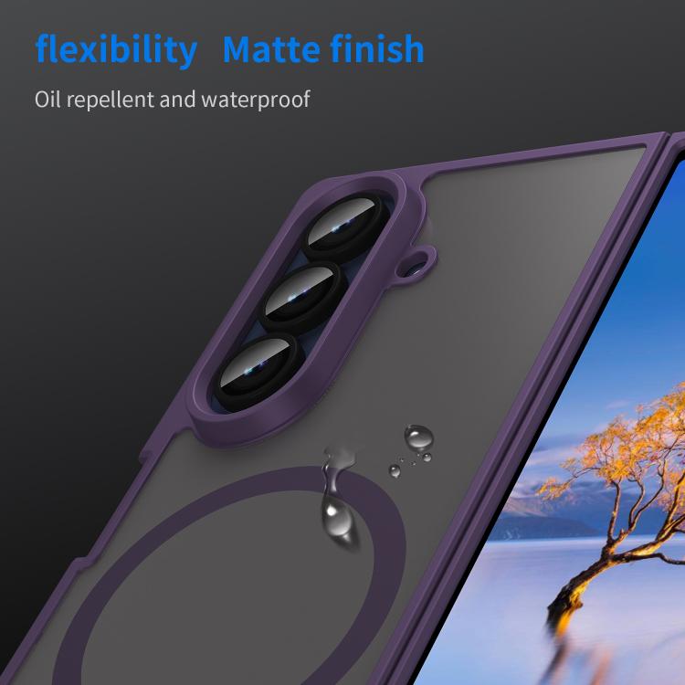 For Samsung Galaxy Z Fold7 5G Fan Dun Series TPU Hybrid PC Frosted Magsafe Phone Case