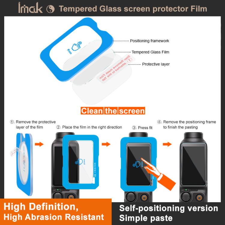 For GoPro HERO12 Black imak Tempered Glass Film with Camera Lens Film, Self-positioning Version