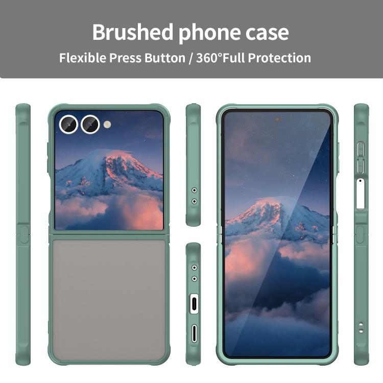 For Samsung Galaxy Z Flip7 5G Fan Dun Series TPU Hybrid PC Frosted Phone Case