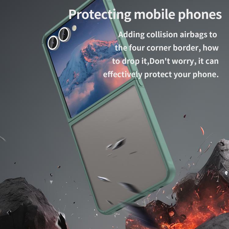 For Samsung Galaxy Z Flip7 5G Fan Dun Series TPU Hybrid PC Frosted Phone Case