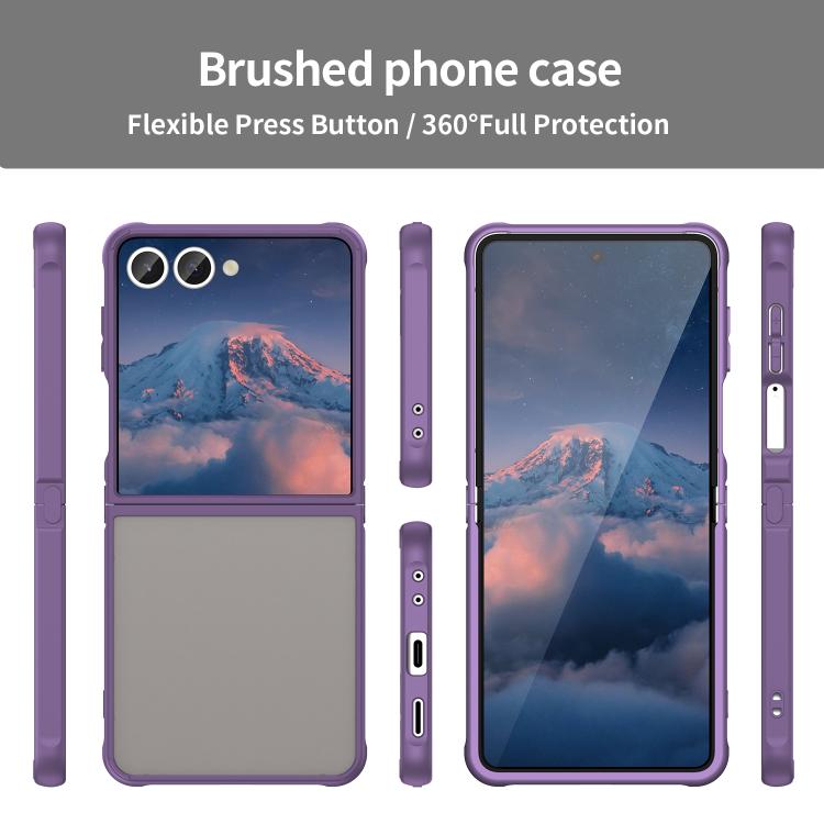For Samsung Galaxy Z Flip7 5G Fan Dun Series TPU Hybrid PC Frosted Phone Case