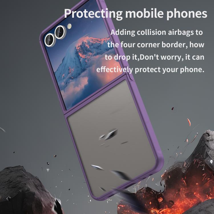 For Samsung Galaxy Z Flip7 5G Fan Dun Series TPU Hybrid PC Frosted Phone Case