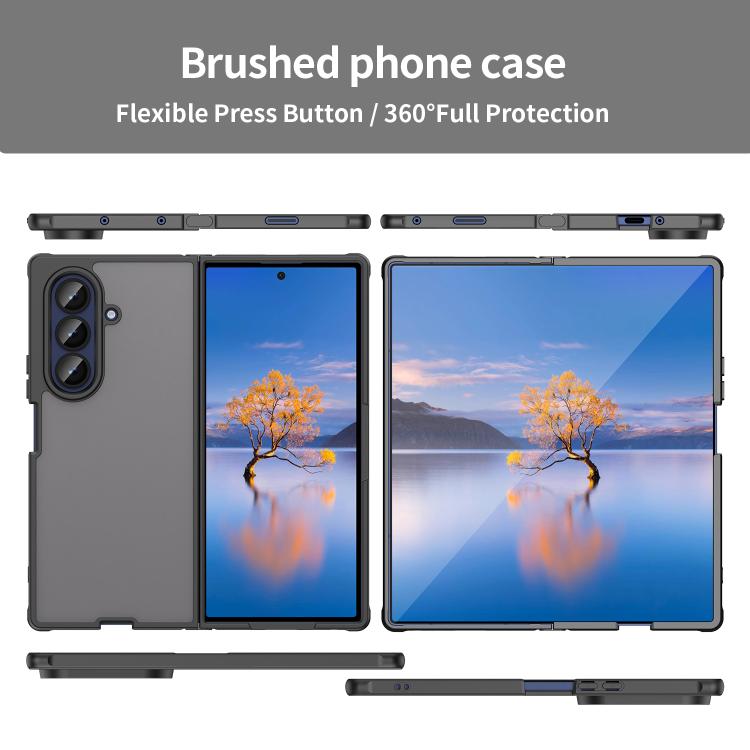 For Samsung Galaxy Z Fold7 5G Fan Dun Series TPU Hybrid PC Frosted Phone Case