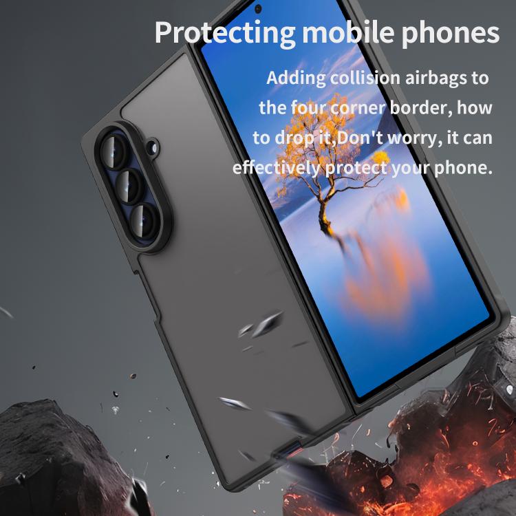 For Samsung Galaxy Z Fold7 5G Fan Dun Series TPU Hybrid PC Frosted Phone Case