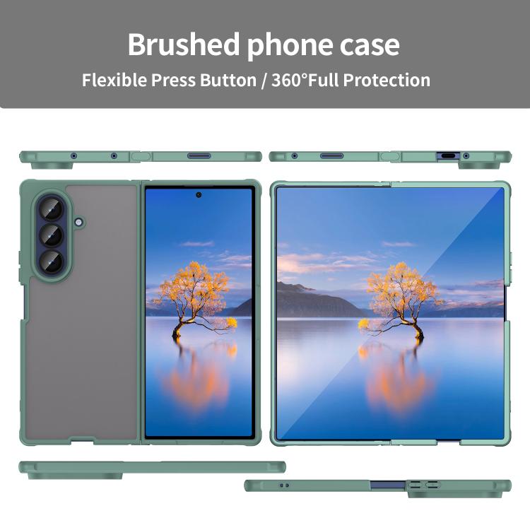 For Samsung Galaxy Z Fold7 5G Fan Dun Series TPU Hybrid PC Frosted Phone Case