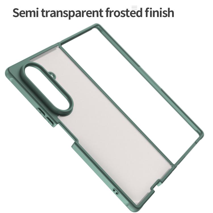 For Samsung Galaxy Z Fold7 5G Fan Dun Series TPU Hybrid PC Frosted Phone Case