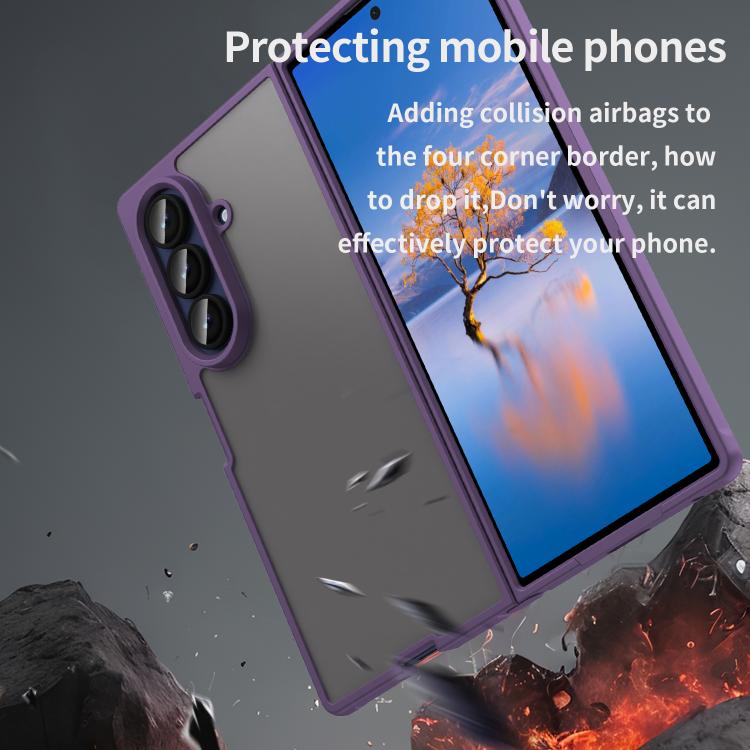 For Samsung Galaxy Z Fold7 5G Fan Dun Series TPU Hybrid PC Frosted Phone Case